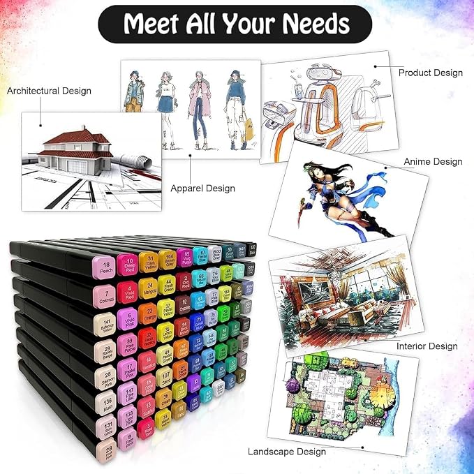 Dual Tip Art Pen Set Alcohol Markers Pen