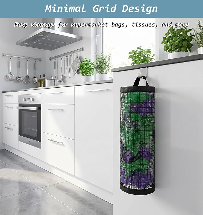 Plastic Bag Holders, Grocery Bag Storage Hanging Storage Dispenser