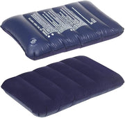 Blue Velvet Air Pillow for Travel Sleeping