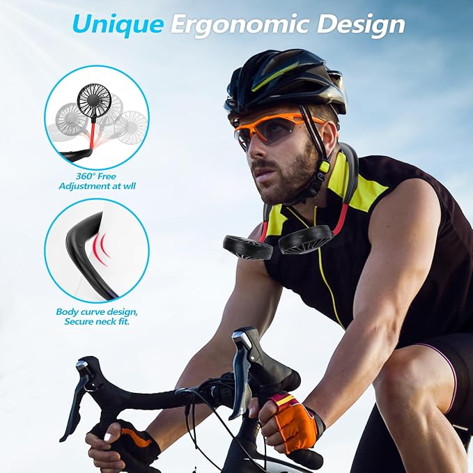 Portable Neck Fan Quiet Portable Battery Fan USB Mini