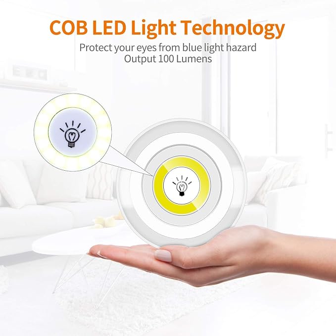 Adjustable Brightness for Dark Cabinet Night Light Wall with Timer