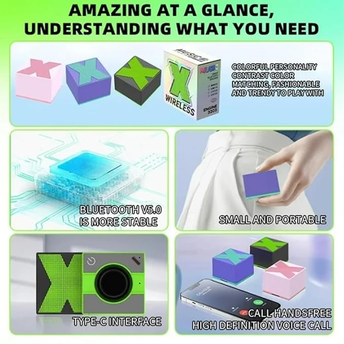Mini Bluetooth Speaker X Design Wireless Heavy Bass Booster