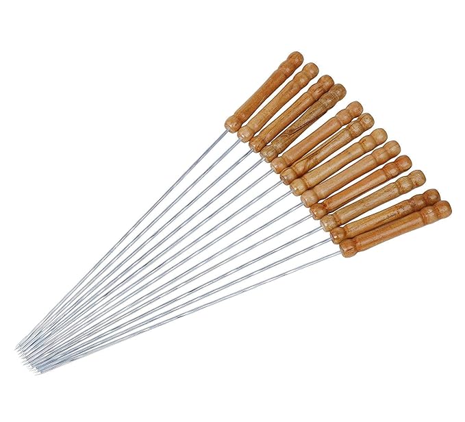 Stainless Steel BBQ Skewers Silver Set