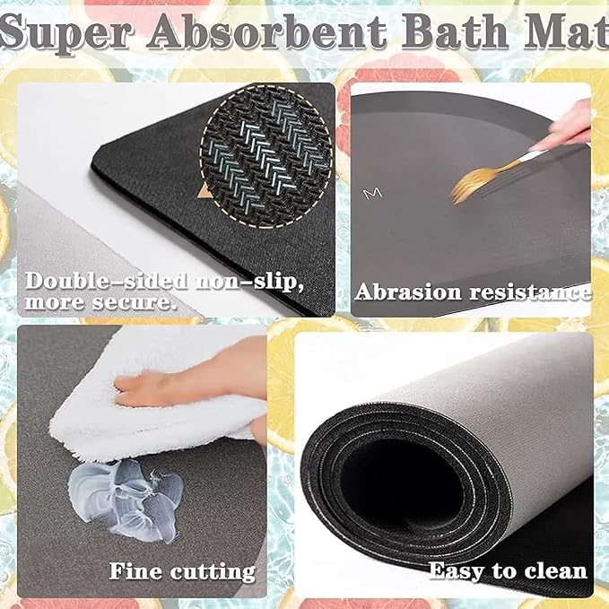 3D Printed Soft Anti Rubber Quick Dry Floor Mat