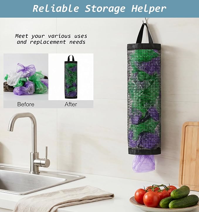 Plastic Bag Holders, Grocery Bag Storage Hanging Storage Dispenser