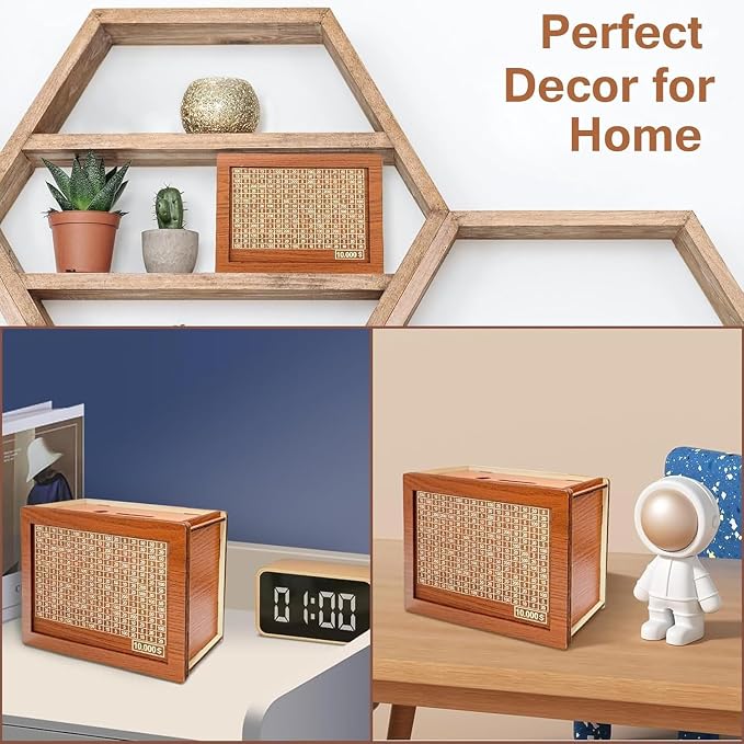 Money Saving Box For Adult Modern Wooden box