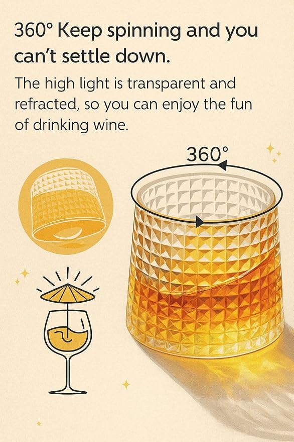 Luxury 360° Spinning Whiskey Tumbler