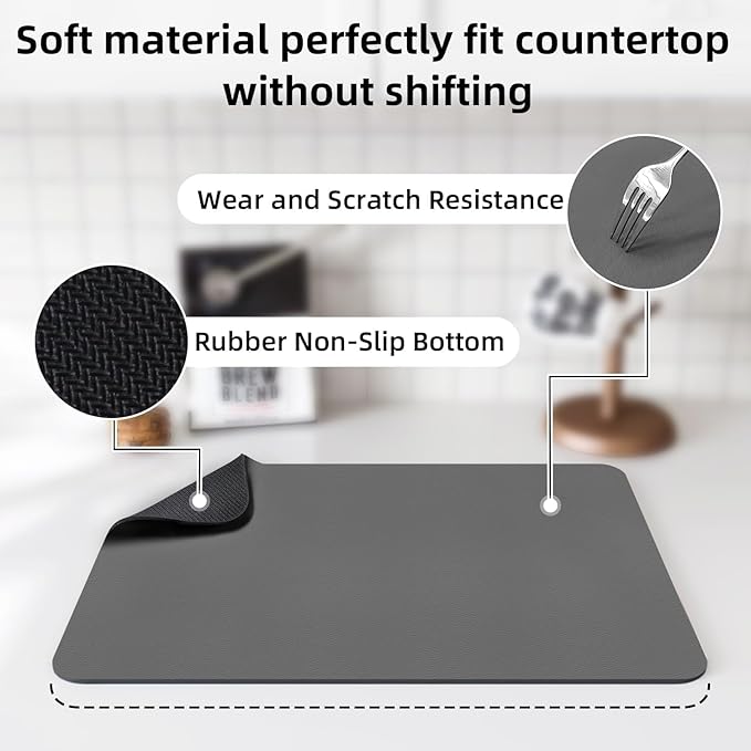 Super Absorbent Dish Drying Mat for Kitchen Counter