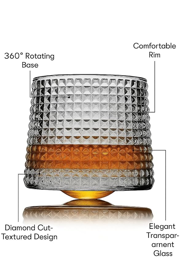 Luxury 360° Spinning Whiskey Tumbler