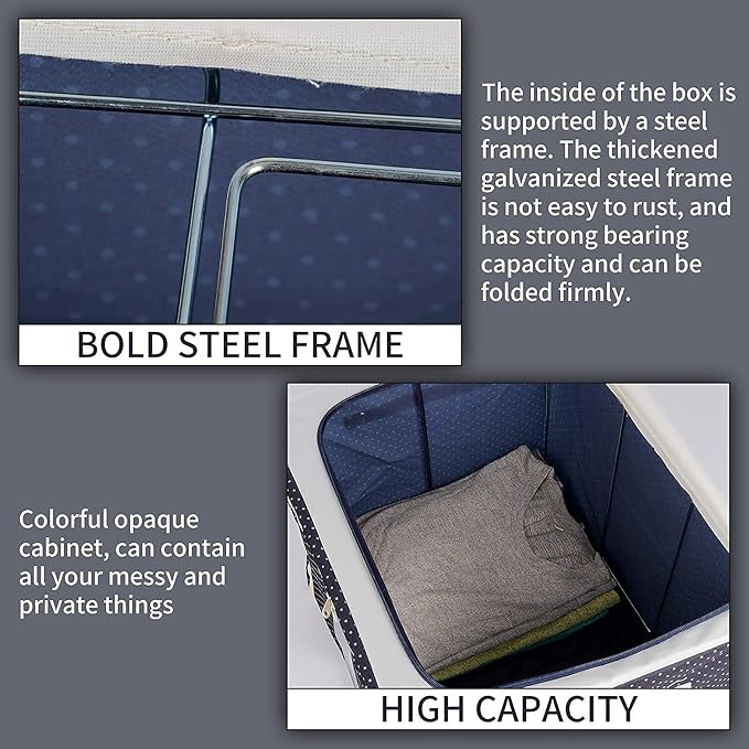 Wardrobe Organiser Folding Almira Steel Frame Cloth Box