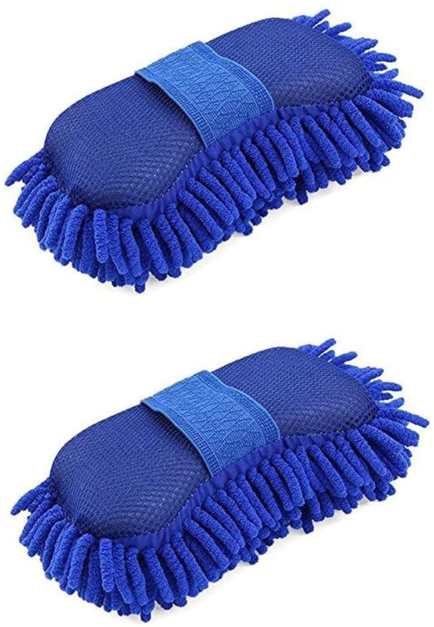 2 in 1 Car Microfibre Duster with Sponge & Grip