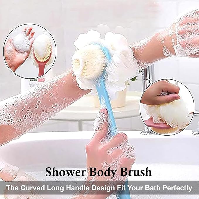 Long Handle Bath Body Brush for Shower & Bath