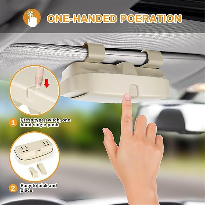 Plastic Eyeglasses Clip Storage Case Holder Organizer