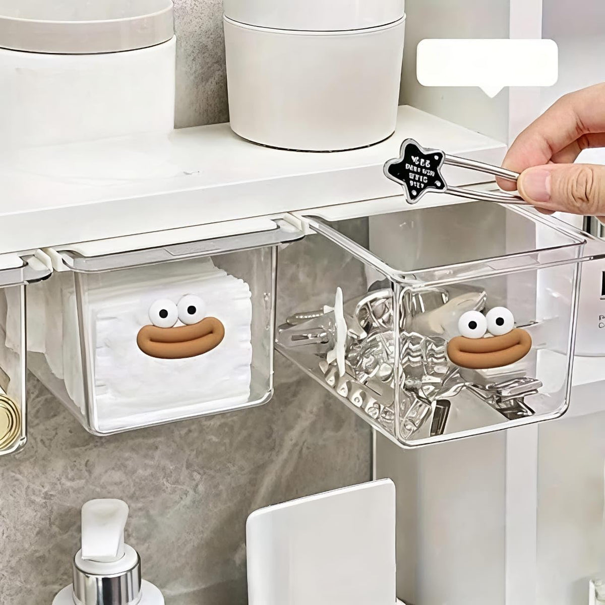 Transparent Cartoon Storage Box