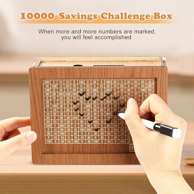 Money Saving Box For Adult Modern Wooden box