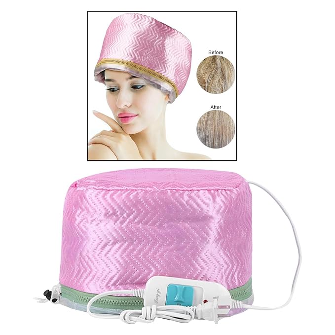 Hair Thermal Treatment Heating Cap in Pink Colour