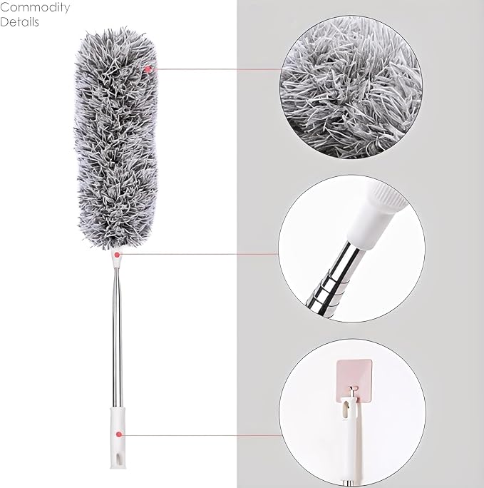 Microfiber Dusting Tool with Detachable Head