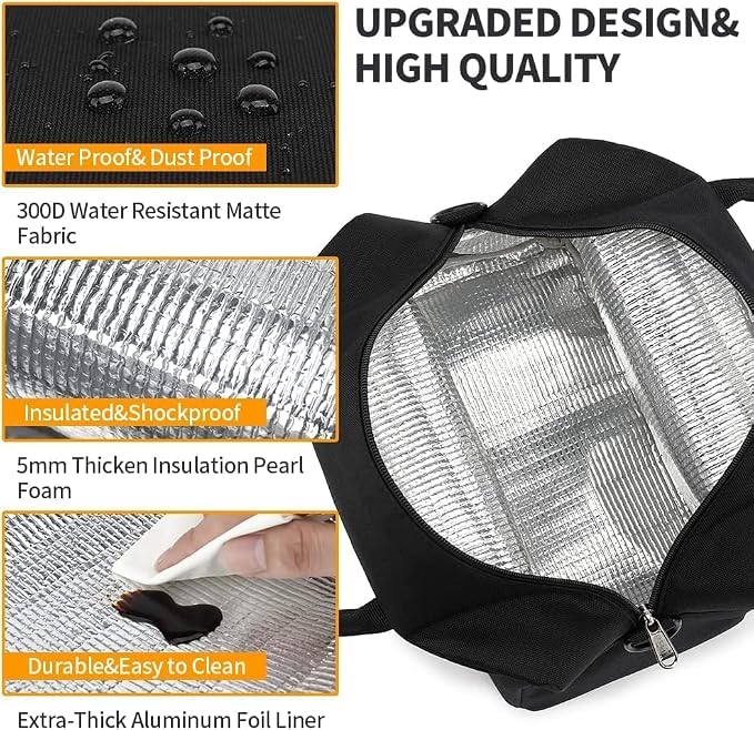 Reusable Thermal Lunch Tote Portable Canvas Lunch Holder