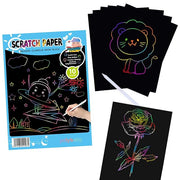 Scratch Art Sheets Magic Drawing Coloring Book Black Scratch Paper
