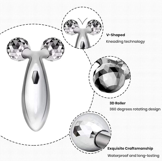 Manual 3D Massager Roller 360 Rotate Face