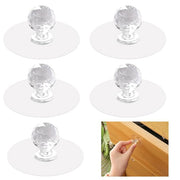 Crystal Clear Diamond Shape Self Adhesive Drawer Push Pull Knobs for Cabinets
