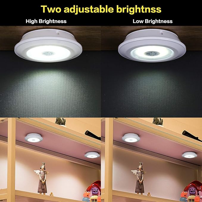 Adjustable Brightness for Dark Cabinet Night Light Wall with Timer