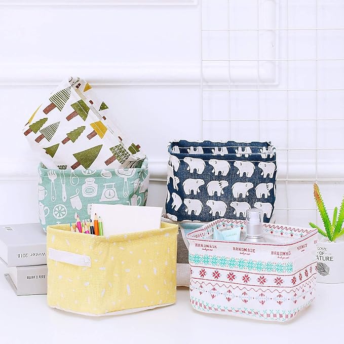Foldable Fabric Storage Basket Bin for Clothes