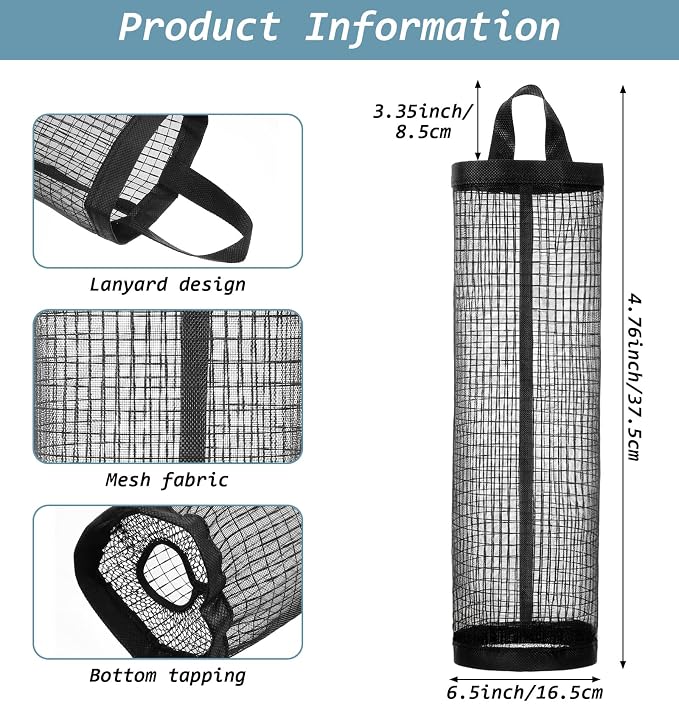 Plastic Bag Holders, Grocery Bag Storage Hanging Storage Dispenser