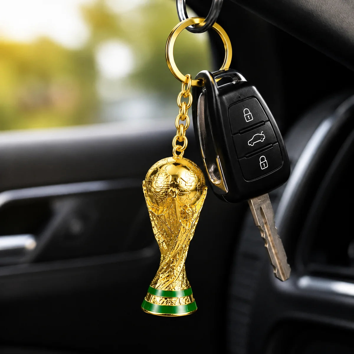Football World Cup Trophy Keychain