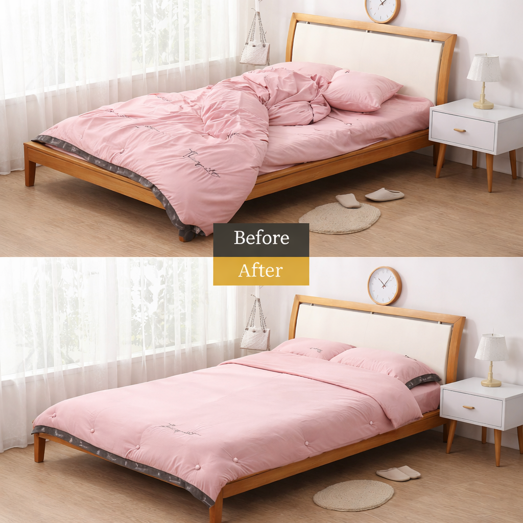 Cozy Button Design Quilt Cover