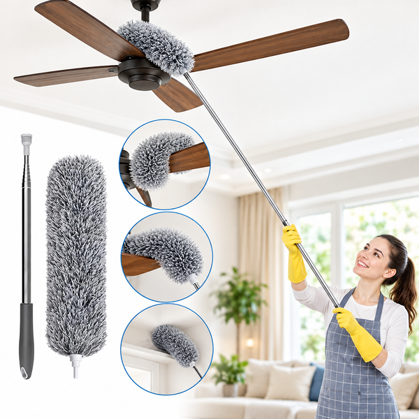 Microfiber Dusting Tool with Detachable Head