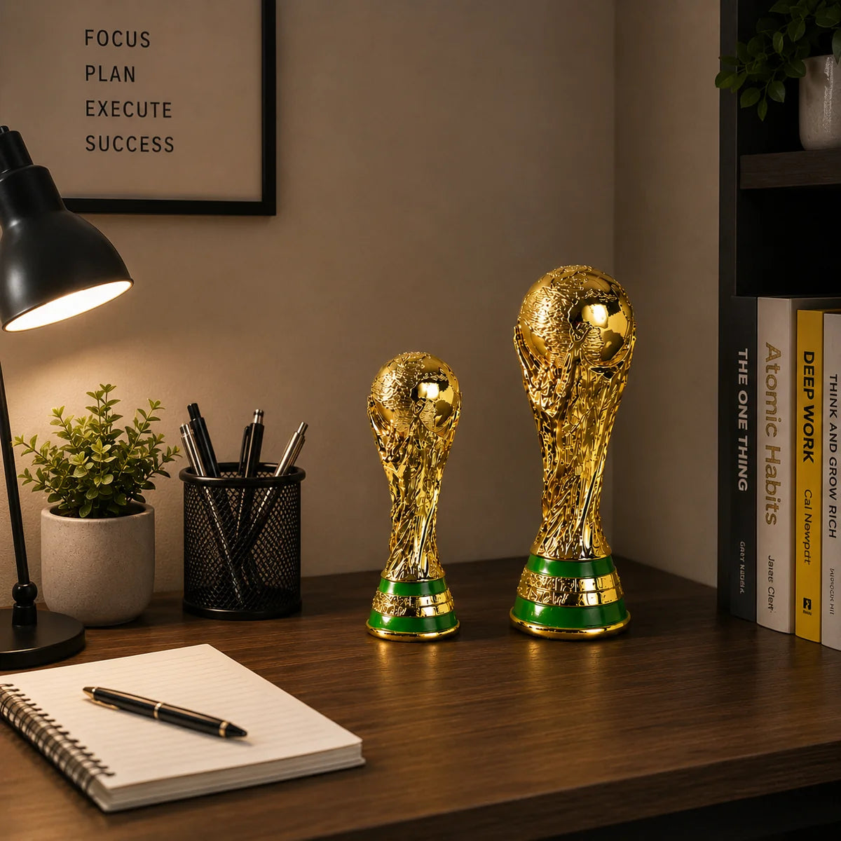 Iconic Victory Football Trophy Decor