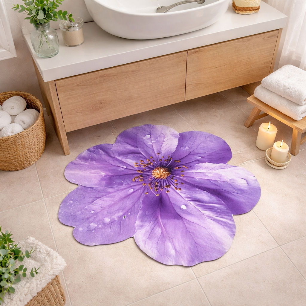 Floral Comfort Entrance Floor Mat