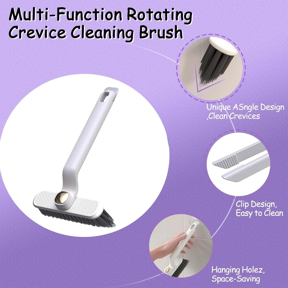 360* Rotating Cleaning Scrub Brush