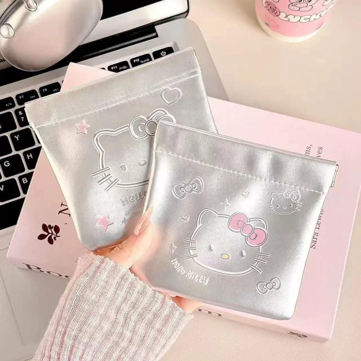 Hello Kitty Automatic Closing Storage Pouch