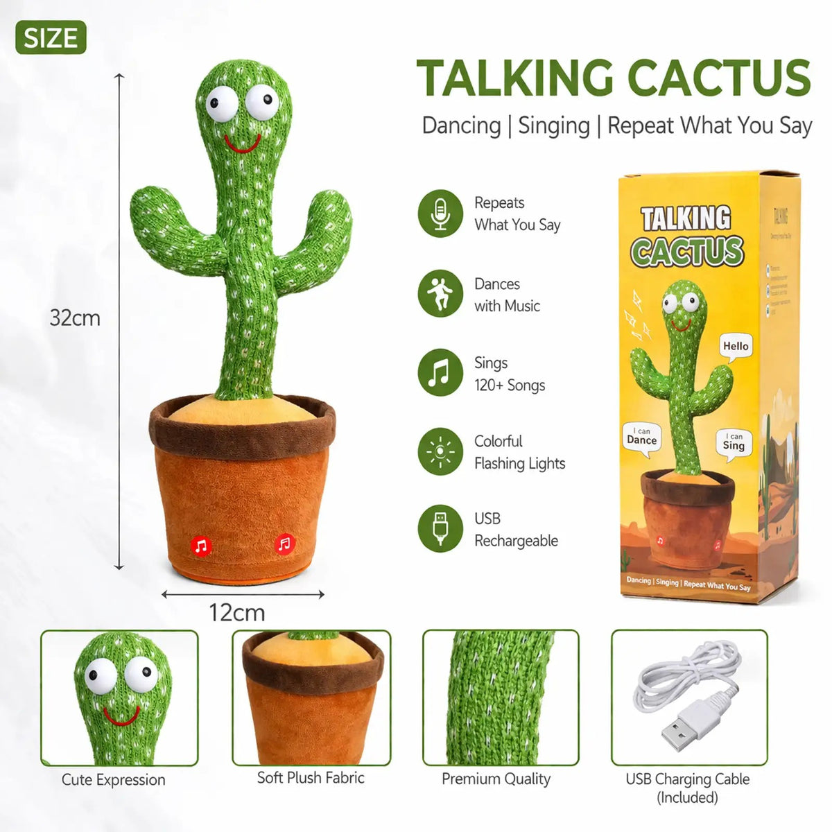 Talking Dancing Cactus Toy