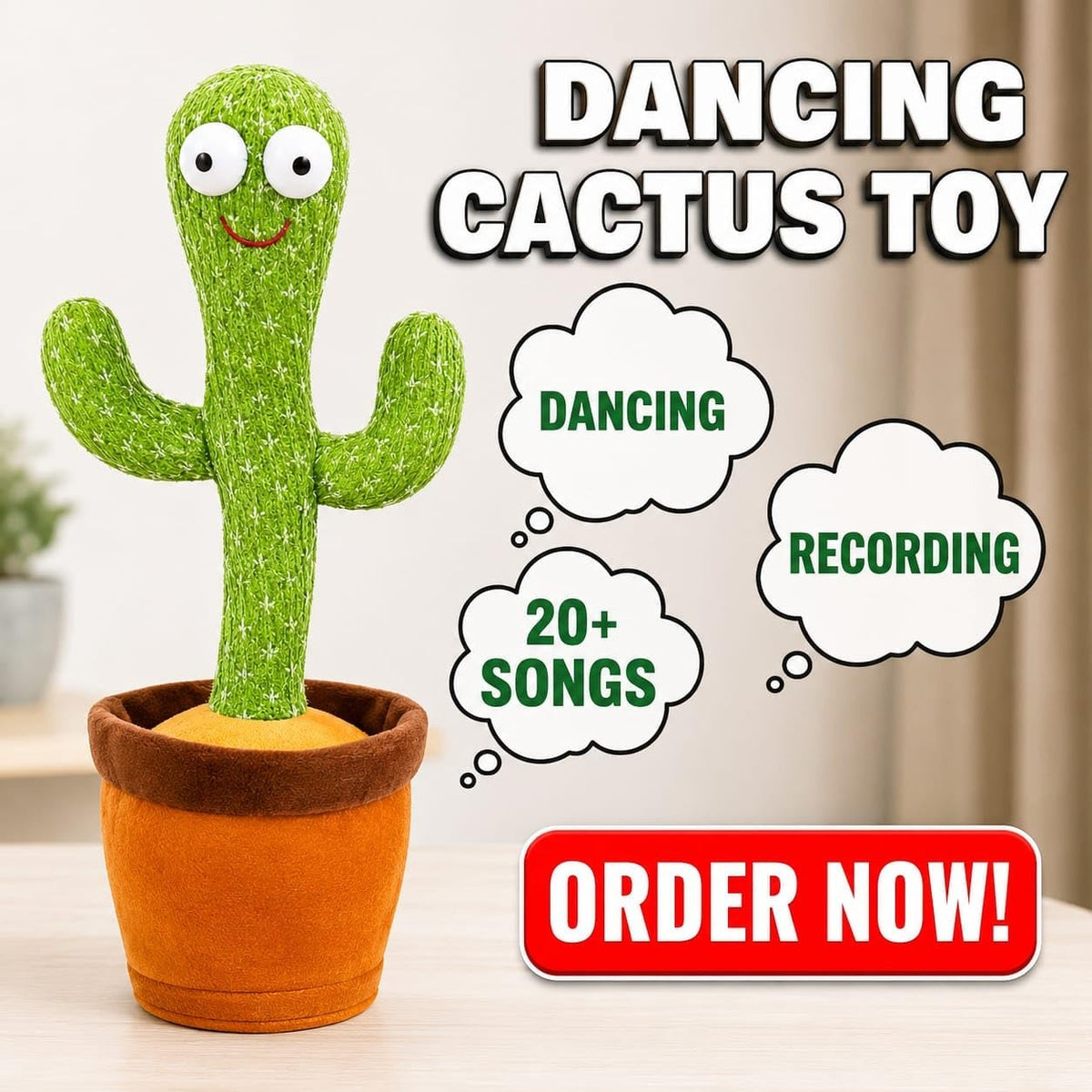 Talking Dancing Cactus Toy