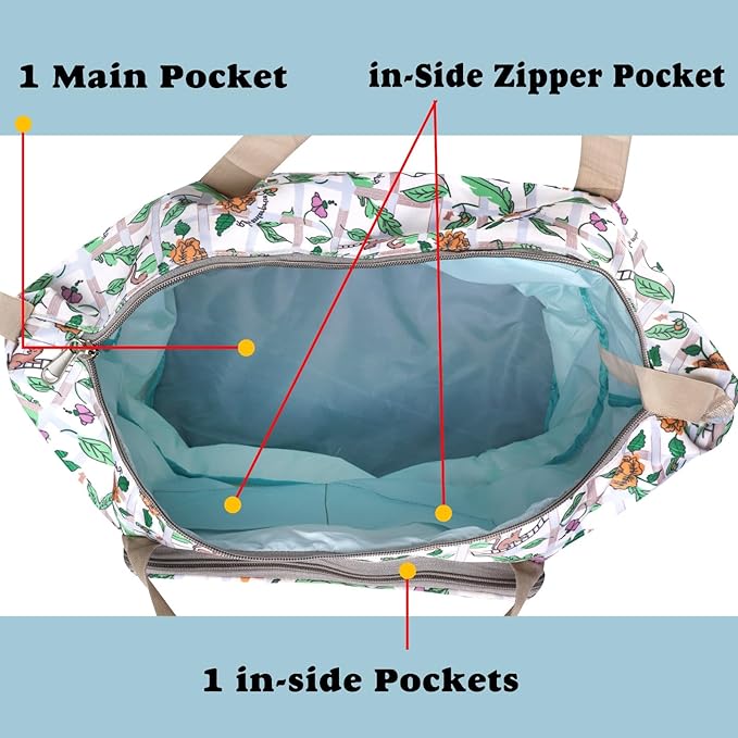 Printed Floral Foldable Storage Bag
