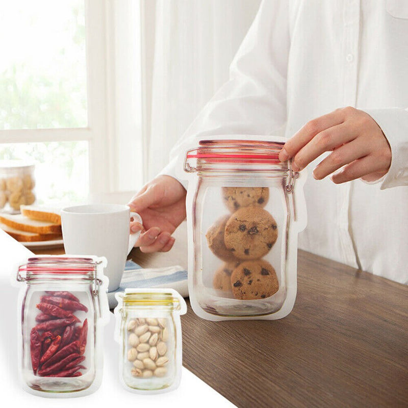 Premium Jar Shaped Air Tight Pouch ( pack of 3)