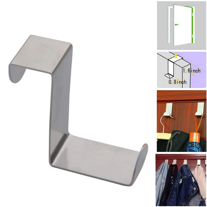 2 Pcs Stainless Steel Door Hook