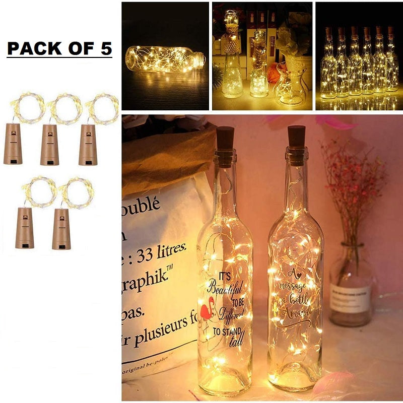 20 Led Bottle Light (Pack Of 5)