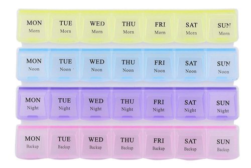 28 Days 4 Weeks Pill Medicine Box Organizer (Multi color)