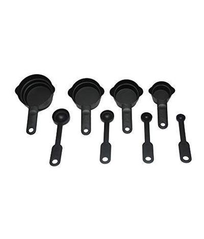 Measuring Cups and Spoons, 8-Pieces ( Black )