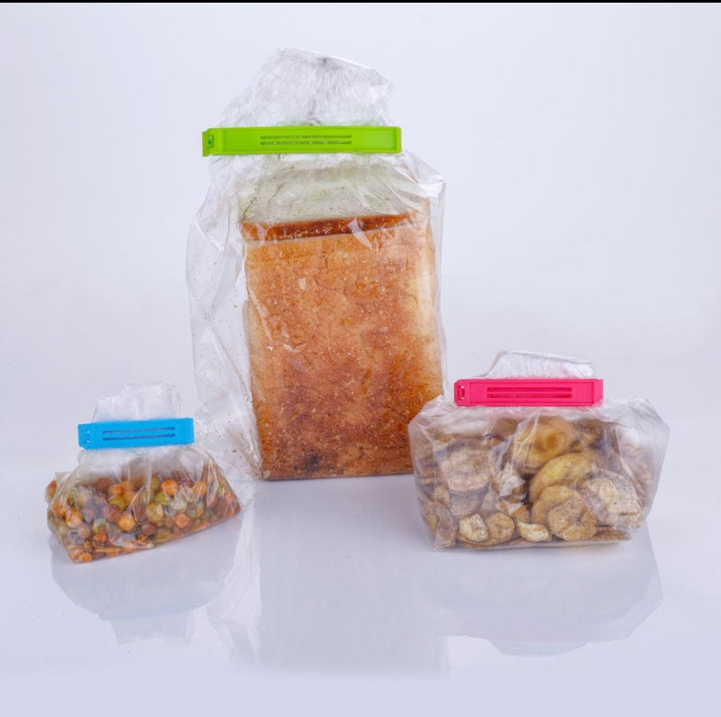 Food Snack Bag Pouch Clip Sealer Multi color ( PACK OF 18 )