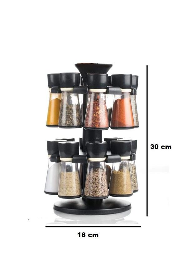 Premium 120 ml Revolving Spice Rack Masala Box Set ( 16 Pieces )