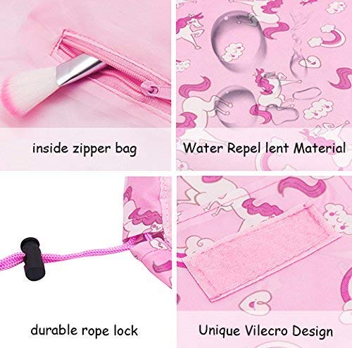 Portable Travel Cosmetic Bags with Drawstrings