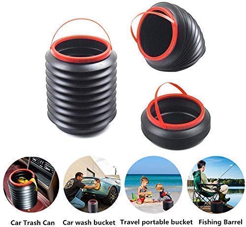 Plastic Bucket Dustbin Folding Organizer For Car And Home