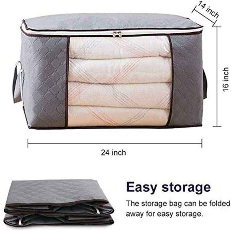 Zippered Space Saver Comforter, Pillow, Quilt, Bedding, Clothes, Blanket Storage Organizer
