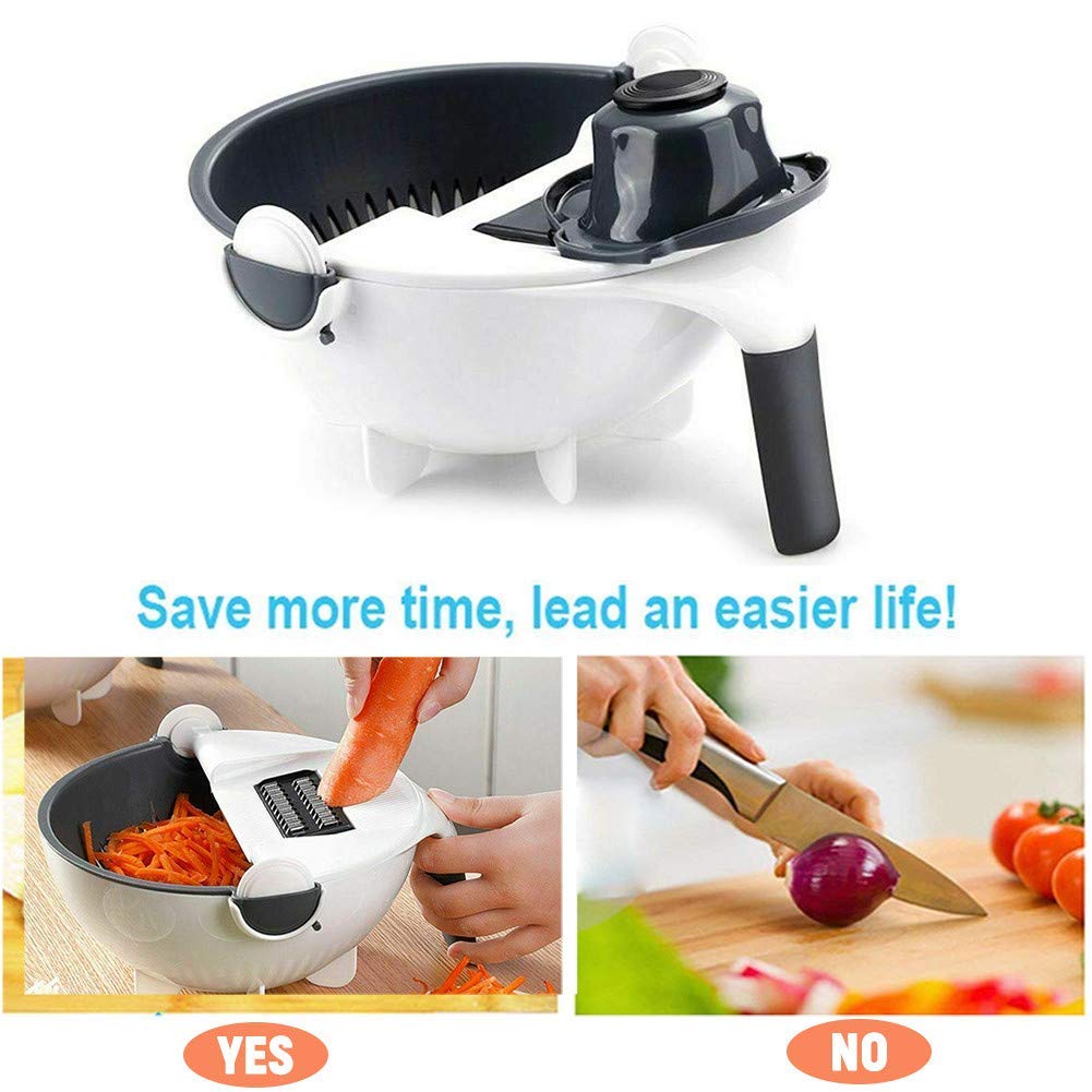 Multi-Function Vegetable Cutter With Drain Basket