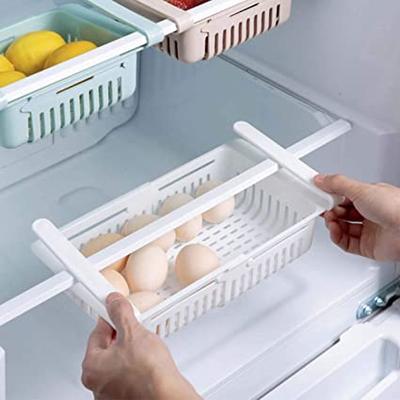 Adjustable Fridge Storage Rack ( PACK OF 4 * MULTI COLOR )